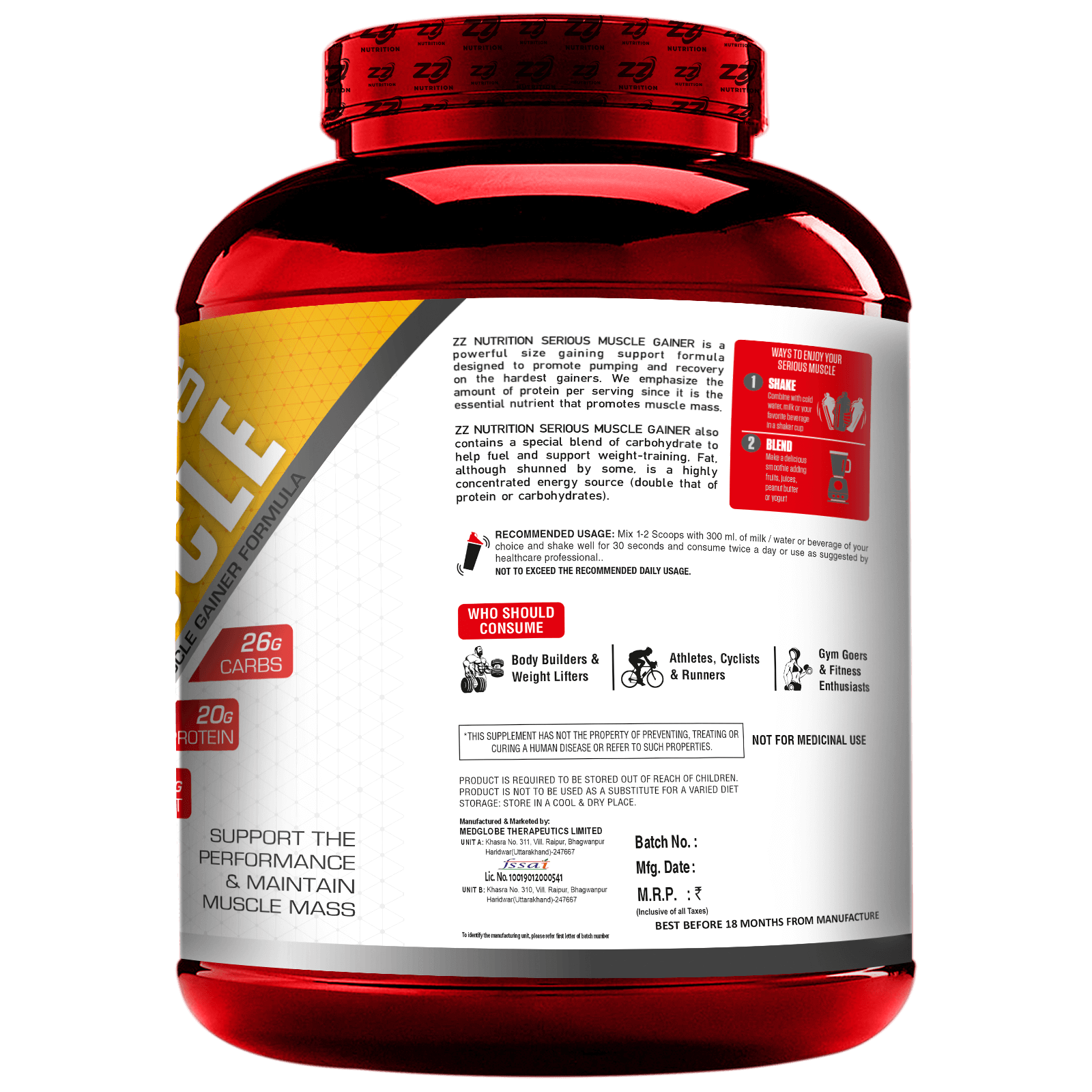 ZZ Nutrition Serious Mass - Image 2